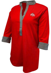 Womens Red Ohio State Buckeyes Houghton Long Sleeve Dress Shirt