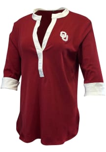 Oklahoma Sooners Womens Houghton Long Sleeve Crimson Dress Shirt