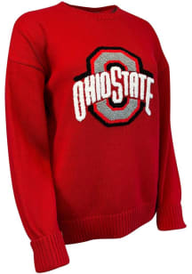 Womens Red Ohio State Buckeyes Jennifer Long Sleeve Sweater