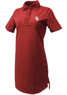 Oklahoma Sooners Womens Crimson Captiva Short Sleeve Dress