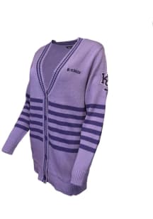 Womens Lavender K-State Wildcats Sassafras Long Sleeve Cardigan