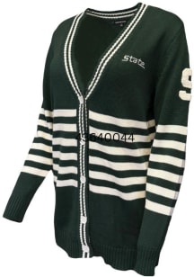 Womens Green Michigan State Spartans Sassafras Long Sleeve Cardigan