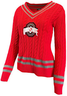 Ohio State Buckeyes Womens Red Cypress Long Sleeve Sweater