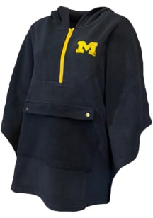 Womens Blue Michigan Wolverines Hawthorn Poncho Light Weight Jacket