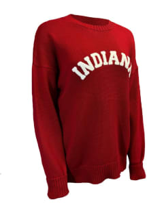 Womens Crimson Indiana Hoosiers Jennifer Long Sleeve Sweater
