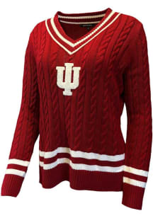 Womens Crimson Indiana Hoosiers Cypress Long Sleeve Sweater
