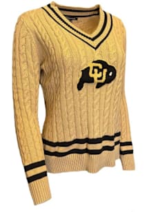 Colorado Buffaloes Womens Tan Cypress Long Sleeve Sweater