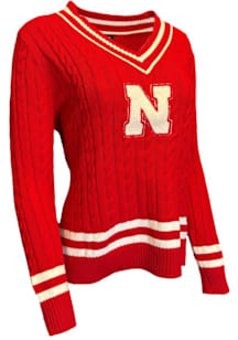 Nebraska Cornhuskers Womens Red Cypress Long Sleeve Sweater