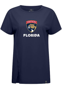 Levelwear Florida Panthers Womens Navy Blue Influx Home Turf Short Sleeve T-Shirt