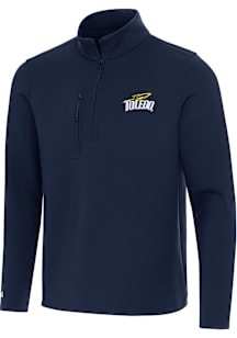 Antigua Toledo Rockets Mens Navy Blue Insider Long Sleeve Qtr Zip Pullover