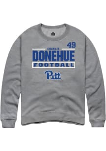 Charlie Donehue Rally Mens Graphite Pitt Panthers NIL Stacked Box Player Crew