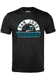 Levelwear San Jose Sharks Black Richmond Banner Arch Short Sleeve T Shirt