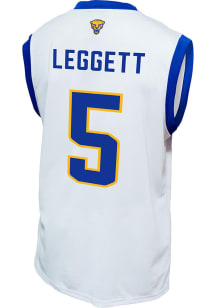Ishmael Leggett   Pitt Panthers White NIL Basketball Jersey