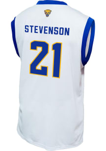 Vason Stevenson   Pitt Panthers White NIL Basketball Jersey