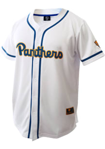 Pitt Panthers Mens White Embroidered Baseball Jersey