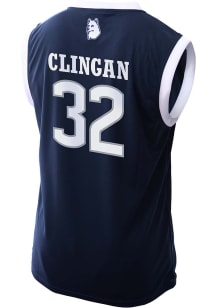 Donovan Clingan   UConn Huskies Navy Blue NIL Basketball Jersey