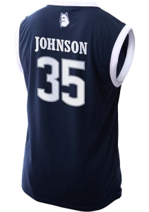 Samson Johnson   UConn Huskies Navy Blue NIL Basketball Jersey