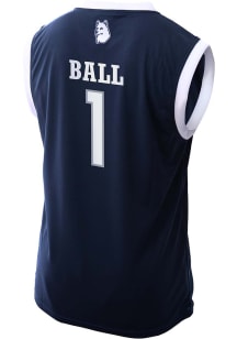 Soloman Ball   UConn Huskies Navy Blue NIL Basketball Jersey