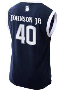 Andre Johson Jr   UConn Huskies Navy Blue NIL Basketball Jersey