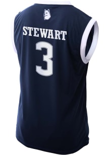 Jaylin Stewart   UConn Huskies Navy Blue NIL Basketball Jersey