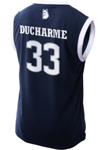 Caroline Ducharme   UConn Huskies Navy Blue NIL Basketball Jersey