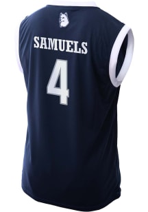Qadence Samuels   UConn Huskies Navy Blue NIL Basketball Jersey