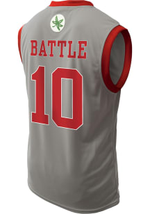 Jamison Battle   Ohio State Buckeyes Grey NIL Basketball Jersey