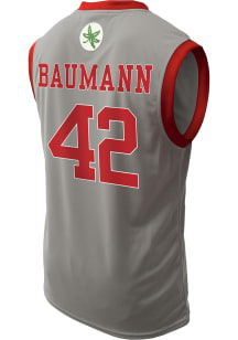 Colby Baumann   Ohio State Buckeyes Grey NIL Basketball Jersey