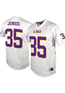 Sai'vion Jones   LSU Tigers White NIL Football Football Jersey