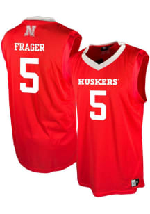 Braden Frager Mens Red Nebraska Cornhuskers NIL Basketball Basketball Jersey