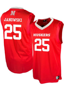 Nick Janowski Mens Red Nebraska Cornhuskers NIL Basketball Basketball Jersey