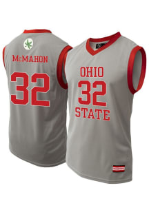 Cotie McMahon Mens Grey Ohio State Buckeyes NIL Basketball Basketball Jersey