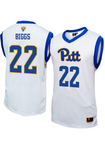 Audrey Biggs Mens White Pitt Panthers NIL Basketball Basketball Jersey