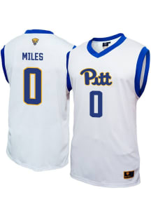 Brooklynn Miles Mens White Pitt Panthers NIL Basketball Basketball Jersey