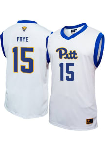 khadija faye Mens White Pitt Panthers NIL Basketball Basketball Jersey