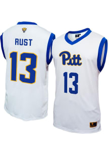 Lauren Rust Mens White Pitt Panthers NIL Basketball Basketball Jersey