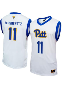 Marley Washenitz Mens White Pitt Panthers NIL Basketball Basketball Jersey