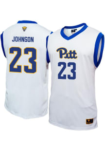 Mikayla Johnson Mens White Pitt Panthers NIL Basketball Basketball Jersey