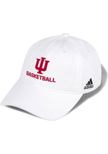 Adidas White Indiana Hoosiers Basketball Washed Slouch Adjustable Hat