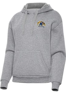 Antigua Kent State Golden Flashes Womens Grey Victory Hooded Sweatshirt