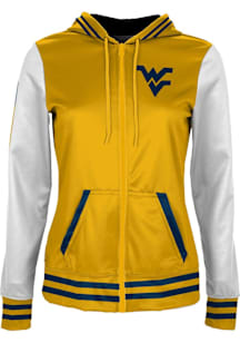 ProSphere West Virginia Mountaineers Womens Gold Letterman Light Weight Jacket
