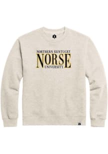 Northern Kentucky Norse Mens Oatmeal Part Time Flat Name Long Sleeve Crew Sweatshirt