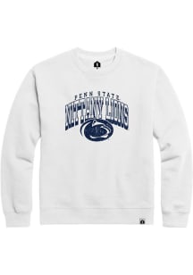 Penn State Nittany Lions Mens White Nanodrop Arch Mascot Long Sleeve Crew Sweatshirt
