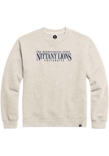 Penn State Nittany Lions Mens Oatmeal Part Time Flat Name Long Sleeve Crew Sweatshirt