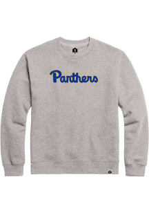 Pitt Panthers Mens Grey Tail Sweep Long Sleeve Crew Sweatshirt