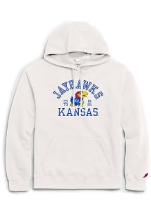 Kansas Jayhawks Mens White Hallow Classic Long Sleeve Hoodie