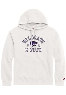 Mens White K-State Wildcats Hallow Classic Hooded Sweatshirt