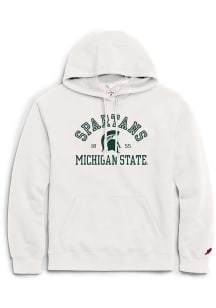 Michigan State Spartans Mens White Hallow Classic Long Sleeve Hoodie