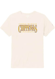 Central Michigan Chippewas White Part Time Flat Name Short Sleeve Fashion T Shirt