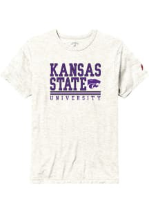 K-State Wildcats White Bandwidth Seal Short Sleeve Fashion T Shirt